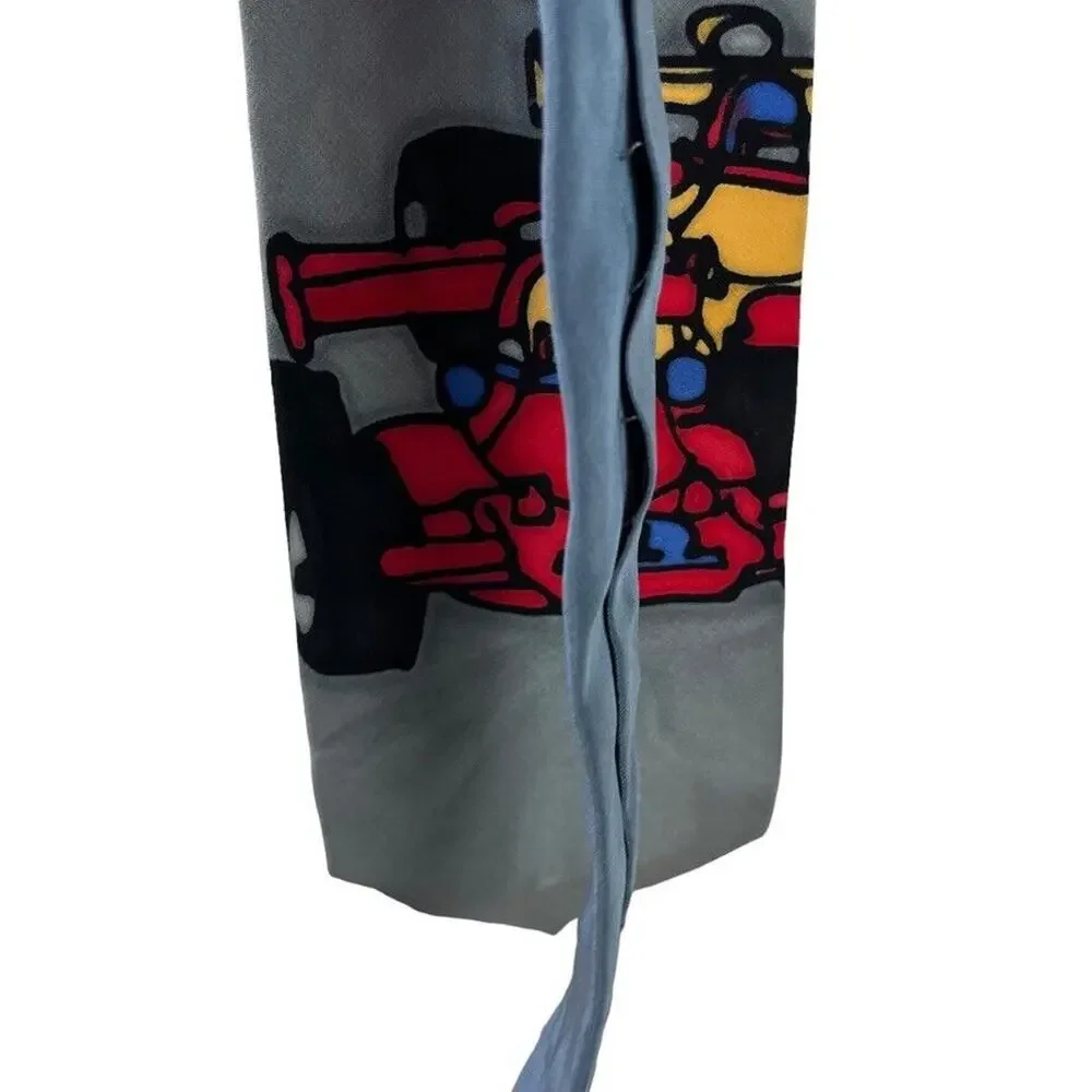 Robert Daskal Hand Painted Hand Sewn Signed Neck Tie Car Racing 100% Silk